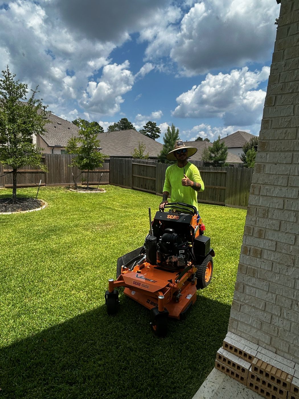 Lawn Maintenance in Action